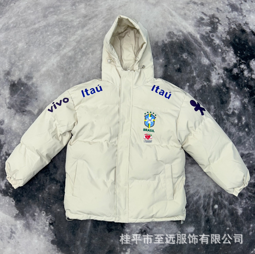 Brasileño chaqueta de asalto con capuchón, abrigo a prueba de viento, abrigo a prueba de agua, fábrica de fuentes deportivas, ropa de entrenamiento de fútbol al por mayor image 44