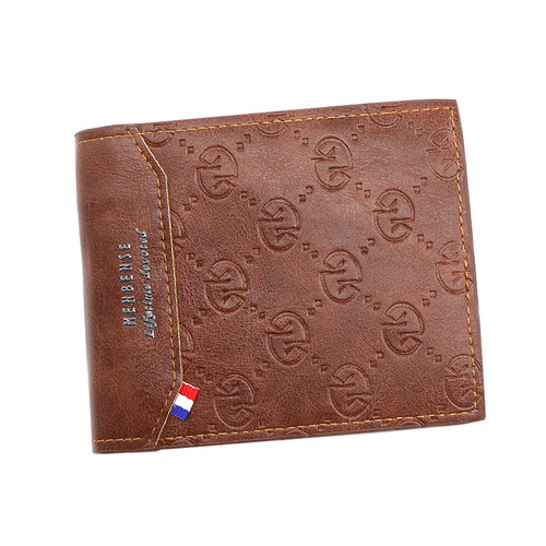 MenBense new men's wallet short embossed pattern fashion casual wallet factory direct supply