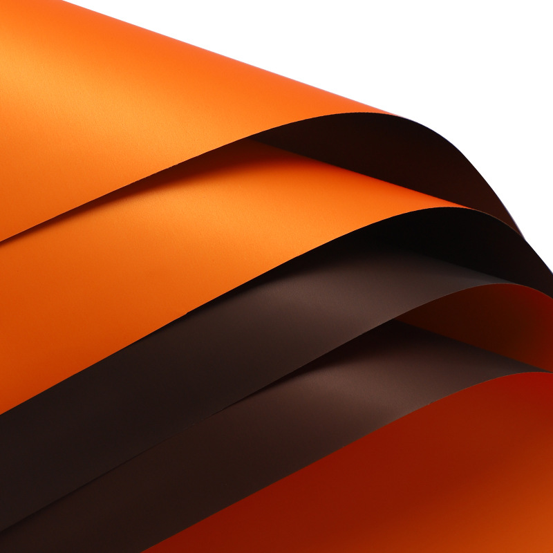 Siete colores cordier de dos colores papel de color sólido papel de oro de papel de oro lipa ramo de flores impermeable papel de envoltura de flores materiales de flores papel de embalaje de flores