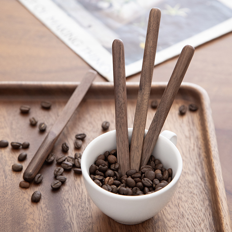 Black Walnut Coffee Stirring Stick Yogurt Dessert Oatmeal Honey Stirring Spoon Exquisite Filling Jam Butter Spatula