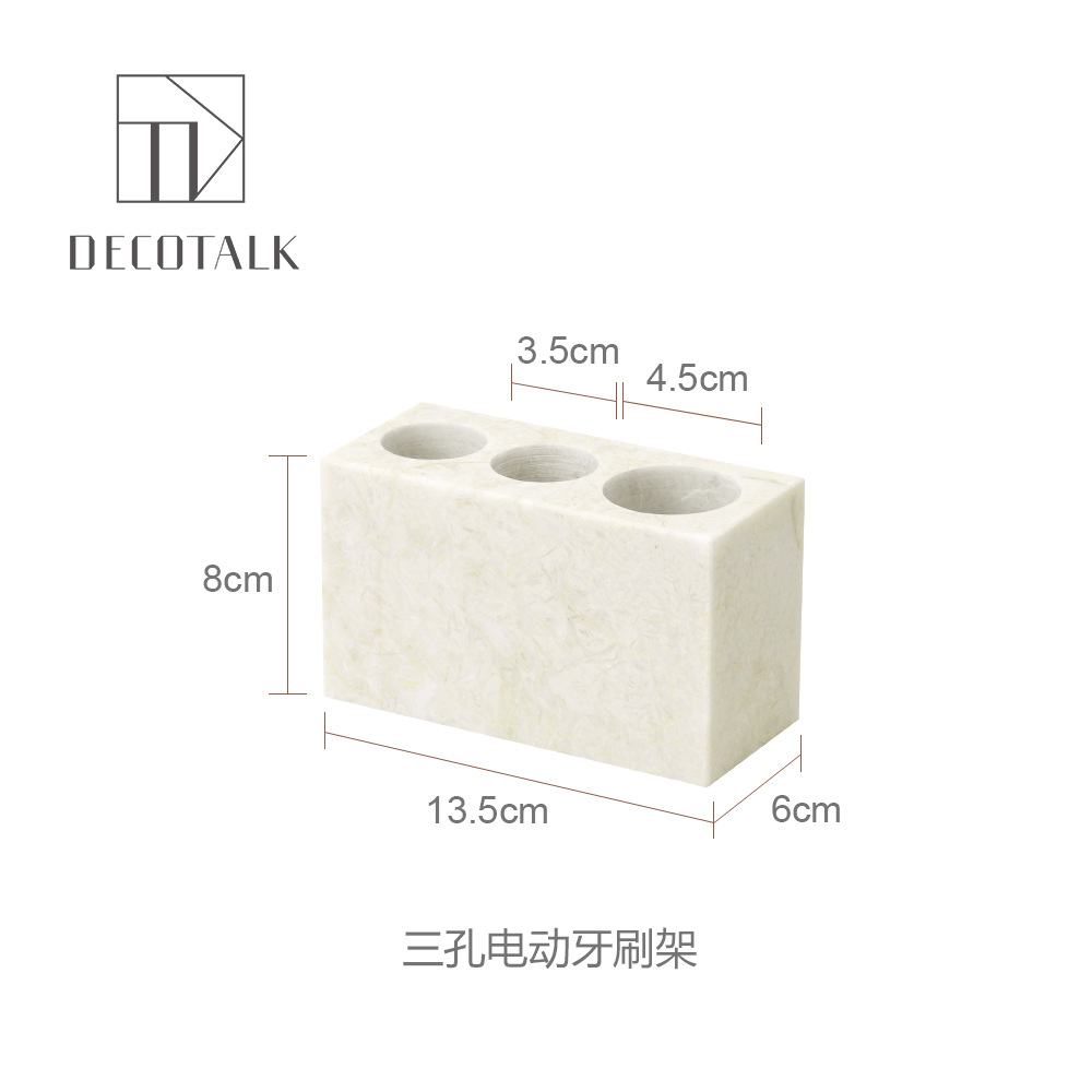 Estante de cepillo de dientes de tres agujeros