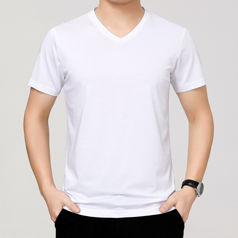 Authentic Mulberry Silk Men's Short-Sleeve T-Shirt 2026 Brand New Summer Model Solid Color V-Neck Casual Thin Non-Iron Top Authentic Mulberry Silk Men's Short-Sleeve T-Shirt 2026 Brand New Summer Model Solid Color V-Neck Casual Thin Non-Iron Top