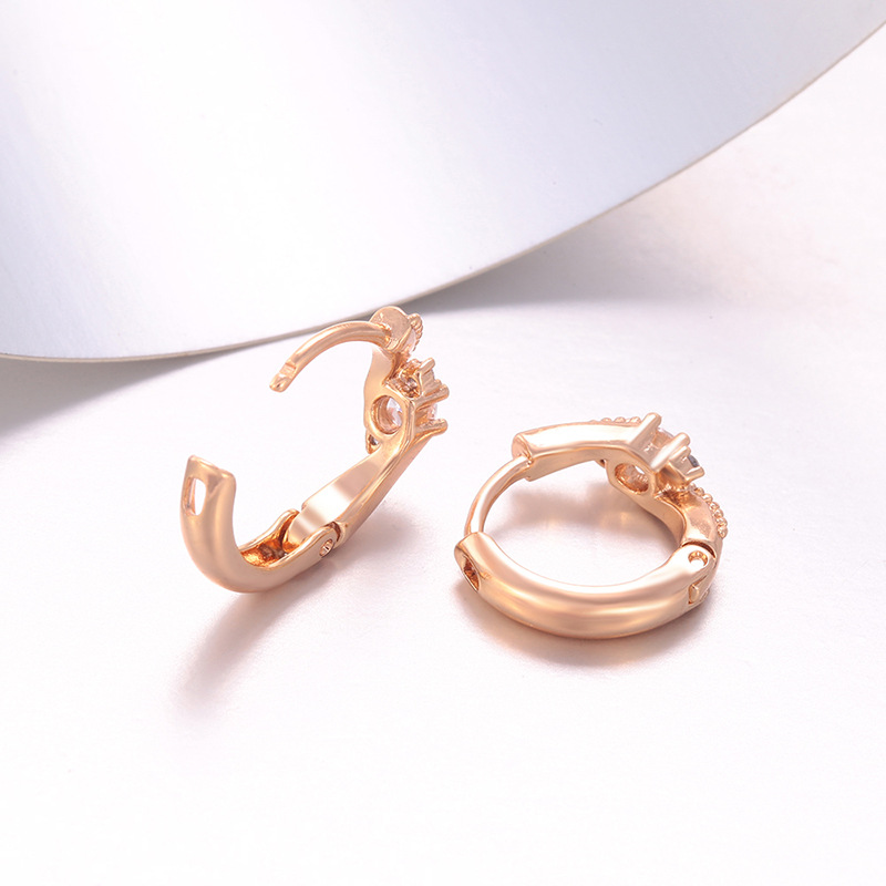 Hebilla de Oreja Geométrica de Aleación, Diseño Geométrico, para Mujer