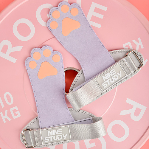 Professional women's deadlift booster belt cowhide palm guard pull-up dumbbell gloves fitness horizontal bar deadlift grip belt