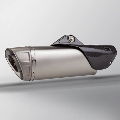 Motorcycle exhaust pipe quadrangular carbon fiber exhaust