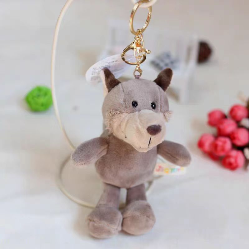 Nuevo transfronterizo jungla animal llavero elefante león colgante juguetes de peluche decoración bolsos llavero al por mayor