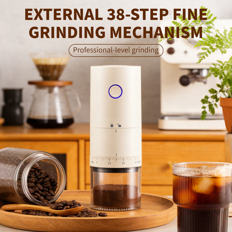 Cross-Border Household Coffee Grinder, Coffee Machine, Portable Electric Coffee Grinder, Fully Automatic Small Grinder