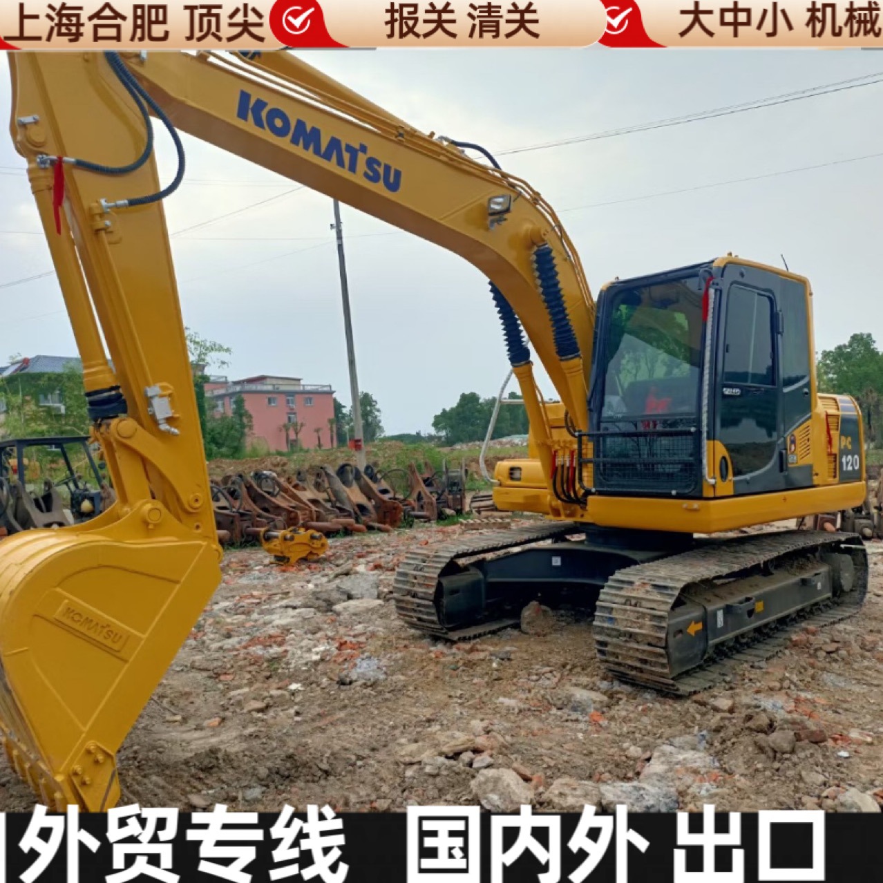 CAT312 exportación Volvo 140 y 120 Komatsu 130 excavadora de segunda mano línea de exportación de comercio exterior