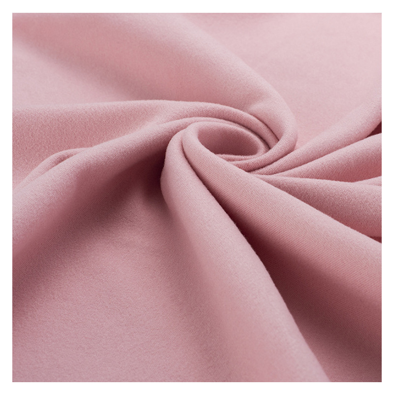 厂家现货 双面德绒面料 280g针织弹力涤氨 保暖打底衫内衣布料