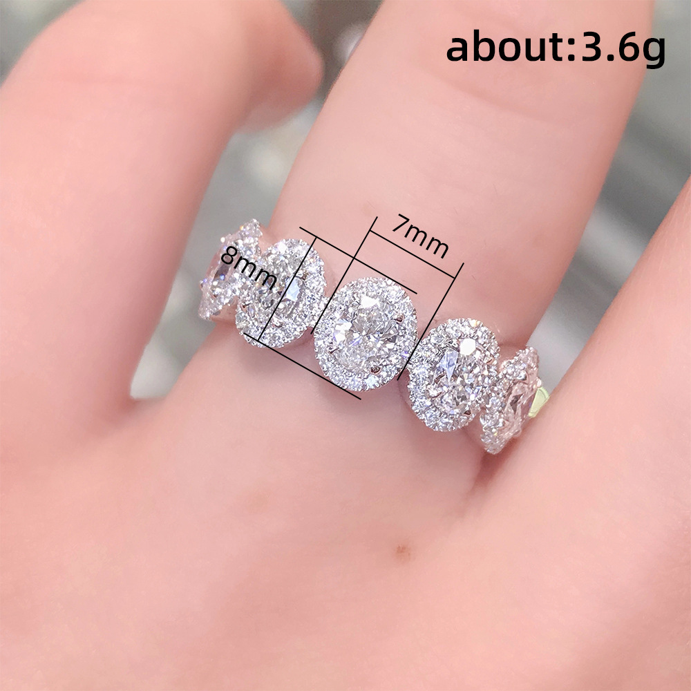 Simple Style Solid Color Copper Inlay Artificial Diamond Rings 1 Piece display picture 1