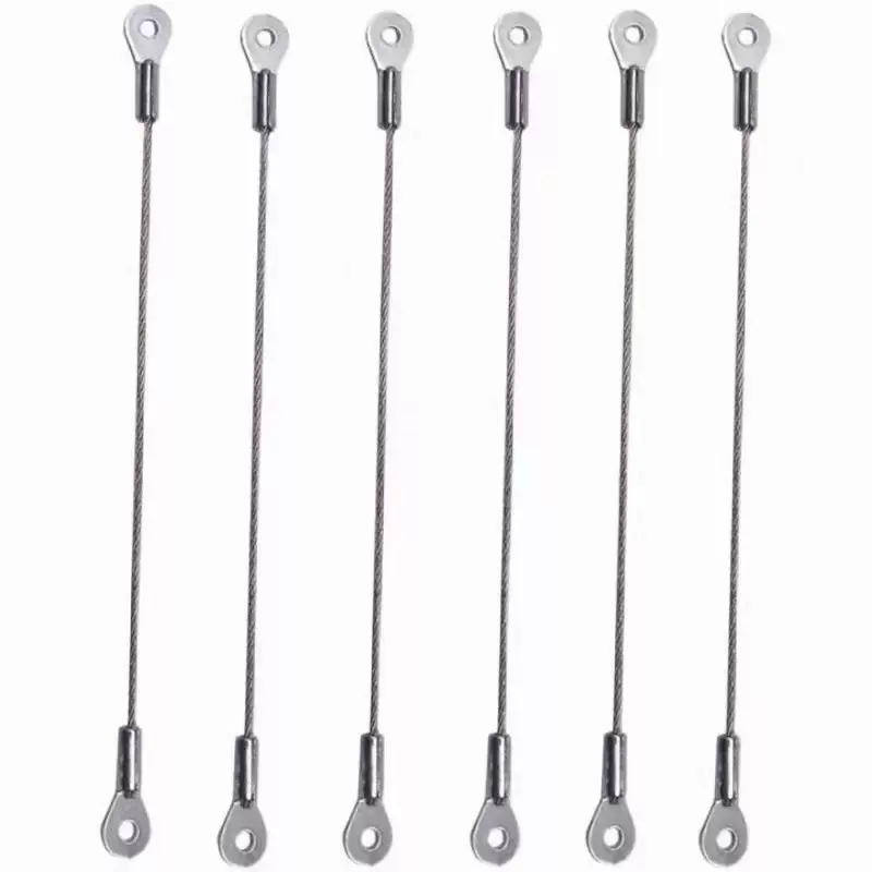 304不锈钢钢丝绳压制不锈钢端子镀锌包胶钢丝绳压制铝套防脱落