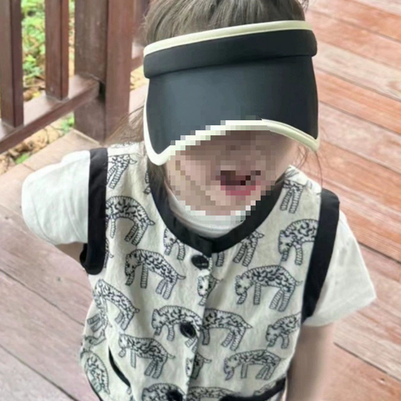 韓国子供用ニュートラルプリントベスト2025春夏新スタイルベスト男の子と女の子用、アウターウェアとして|undefined