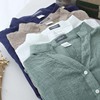Summer Japanese fresh fashionable sun protection clothing, shirt, loose fit, cotton and linen