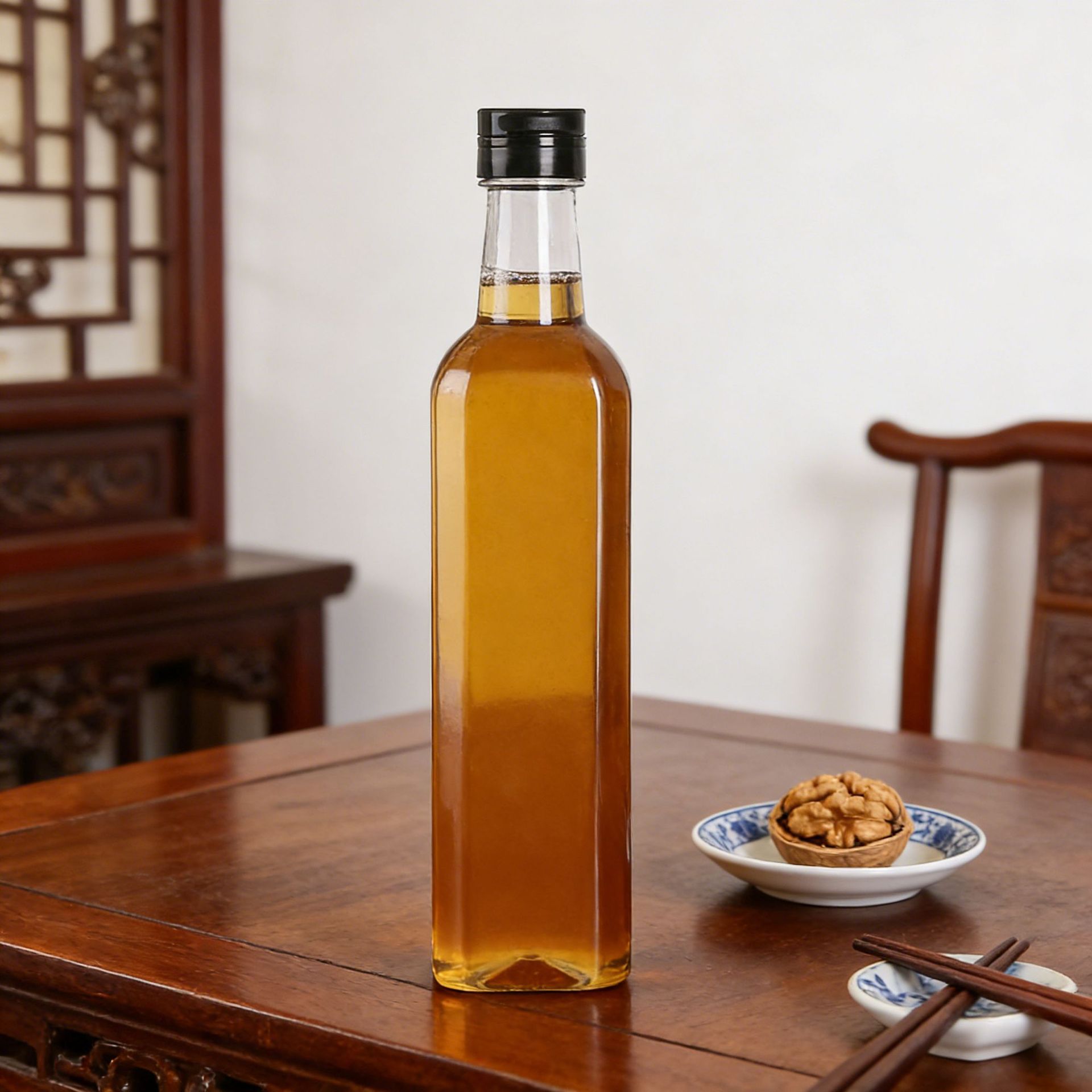 500ml透明橄榄油核桃山茶油瓶芝麻油菜籽油塑料瓶厨房调味瓶包装