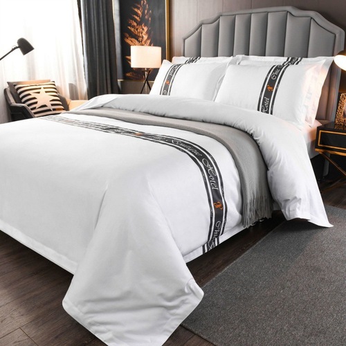 hot五星级酒店宾馆床上用品布草白色全棉三四件套被芯旅馆民宿专