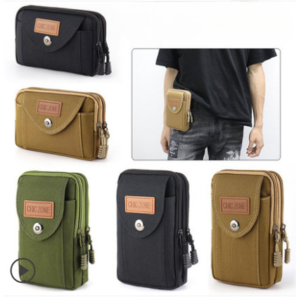 Bolso de moda de 6.5 pulgadas bolso de teléfono móvil para hombres bolso de cinturón vertical bolso de cinturón táctico impermeable multifuncional bolso colgante