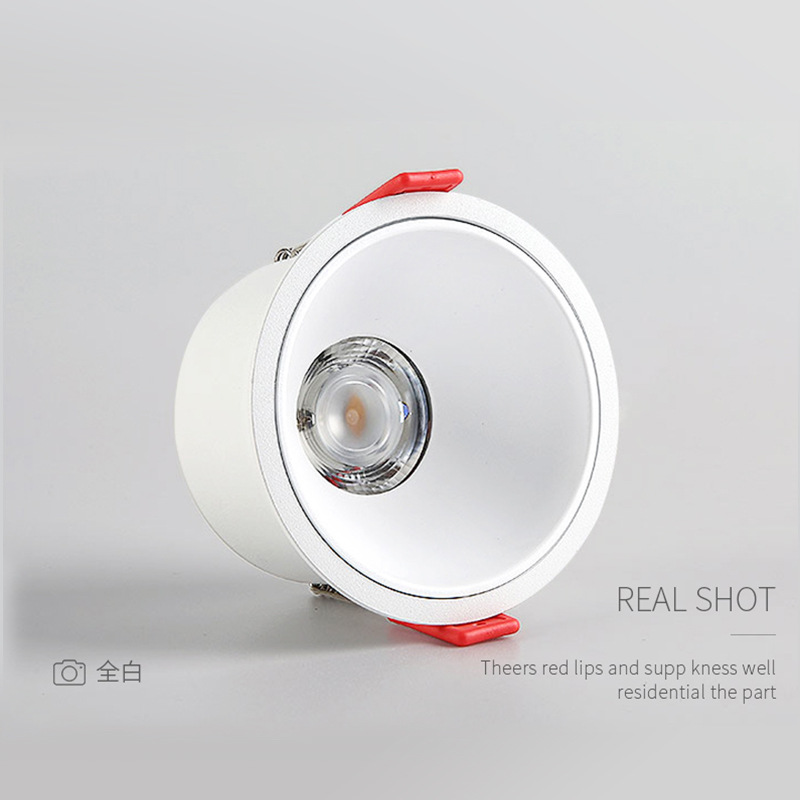 Luz LED antideslumbrante empotrada en el techo, para sala de estar, lámpara de techo, luz de barril integrada, foco para pasillo, uso doméstico, regulable.
