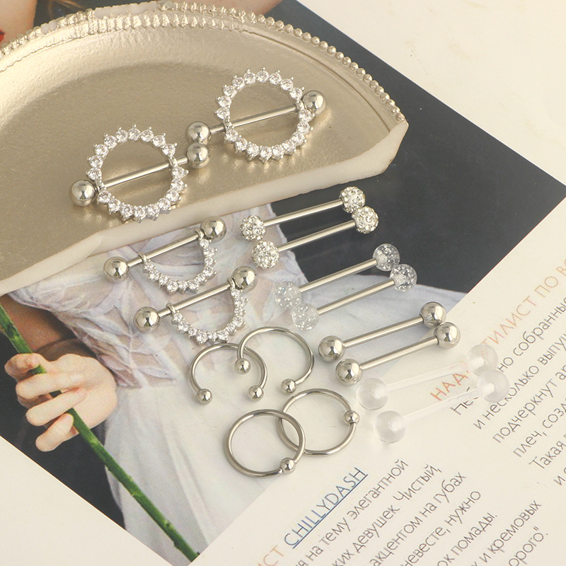 Pointed titanium steel lip stud product view