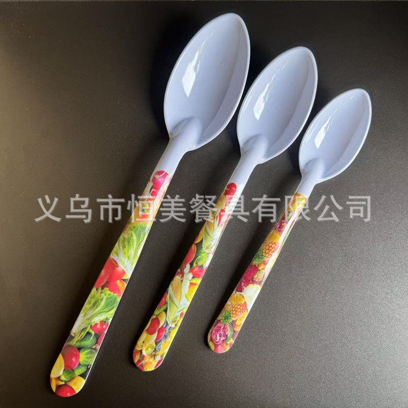 Cubiertos de melamina tenedor y cuchara para ensalada y sopa disponibles en varios colores cuchara grande de melamina
