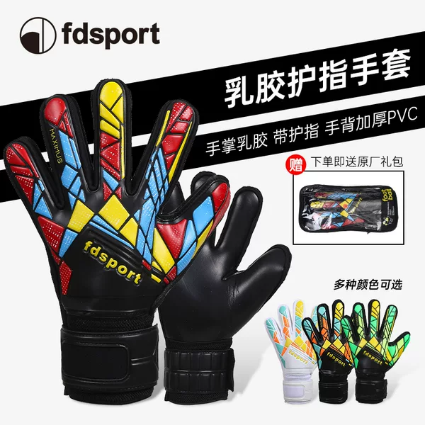 Fdsport Goalkeeper Gloves with Latex Finger Protection, Wear-Resistant, for Children, Students, and Adults