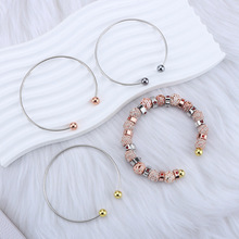 DIY串珠手镯无限创意情侣手串穿珠圆头手链手镯跨境亚马逊现货发