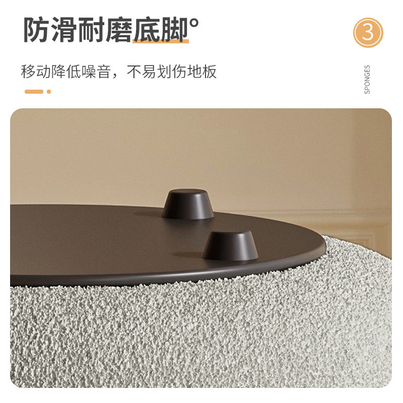 クリーム風の小さい腰掛けの家庭用の客間のソファーの丸い腰掛けのネットの低い板の腰掛けのアイデアは切り株に座って戸口に入って靴の腰掛けを交換します。|undefined