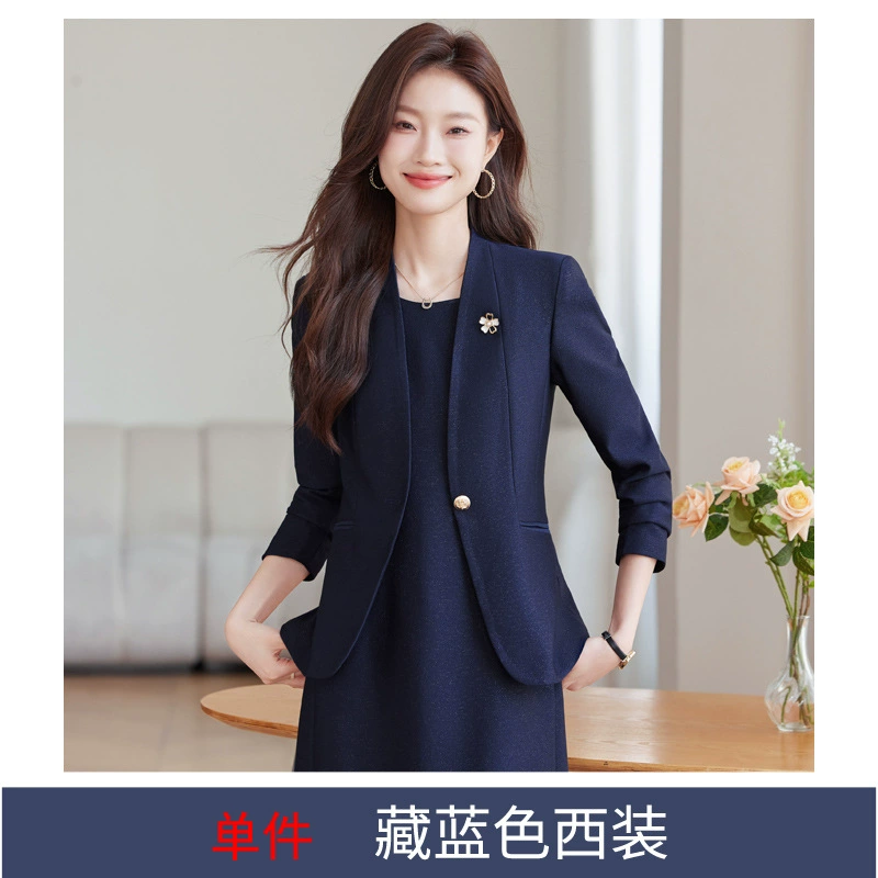 Autumn classic suit, skirt, artificial jacket for work, high-end