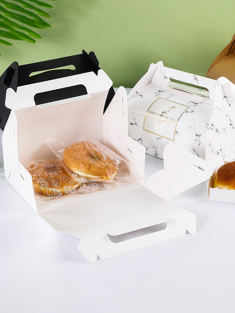 Caja de pastel de mousse portátil, caja de embalaje desechable de pan horneado, caja de embalaje de alimentos, caja de postres, caja de embalaje de bocadillos