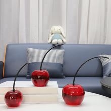 现代创意小樱桃水果摆件样板房售楼部卧室书房客厅桌面家居装饰品