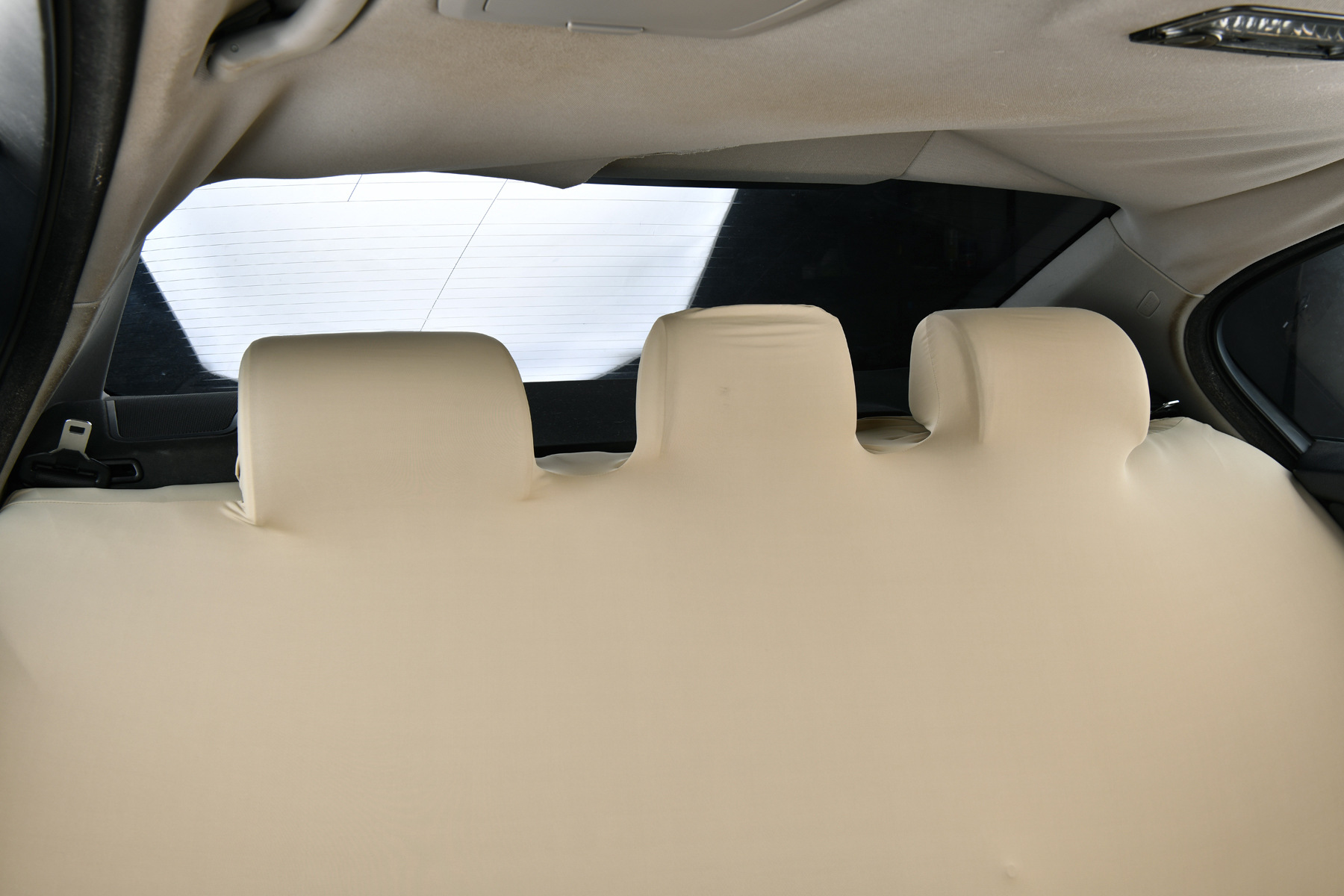 Elastic car cooling rear seat cushion cover, ice silk backrest seat cushion integrated seat protector, universal fit