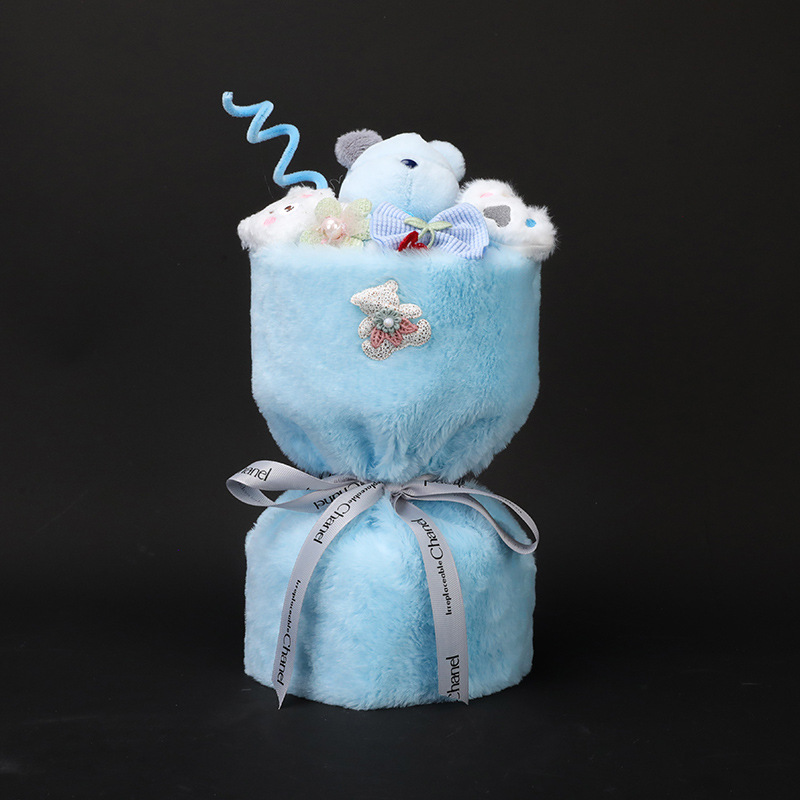 (procesamiento de liquidación) productos terminados 1 de junio día de los niños muñeca ramo de flores regalo para jardín de infantes muñeca ramo de flores para niños