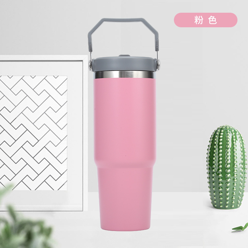 Transfronterizo al por mayor 30oz taza de coche portátil 304 taza de vacío de acero inoxidable al aire libre taza de helado portátil