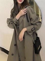 风衣女款2025新款外套中长款韩系小个子英伦风感秋冬大衣