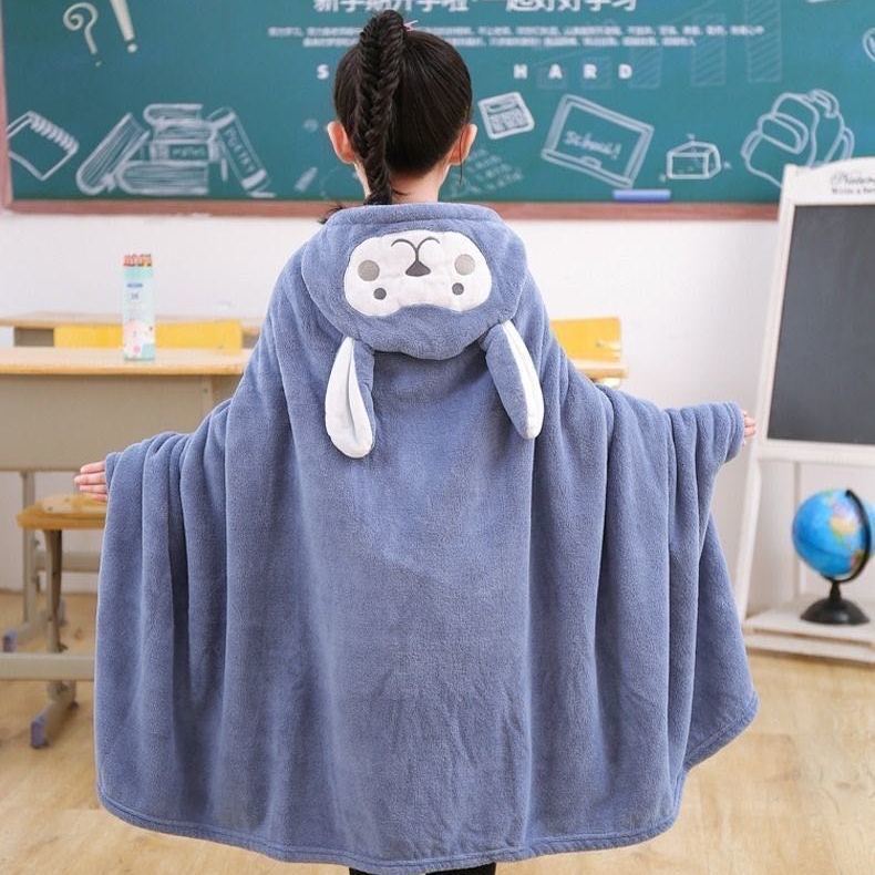 Primary School Students' Nap Blanket, Cover Blanket, Wearable Blanket, Cloak, Can Be Tied into Nap Blanket to Heattech in All Seasons