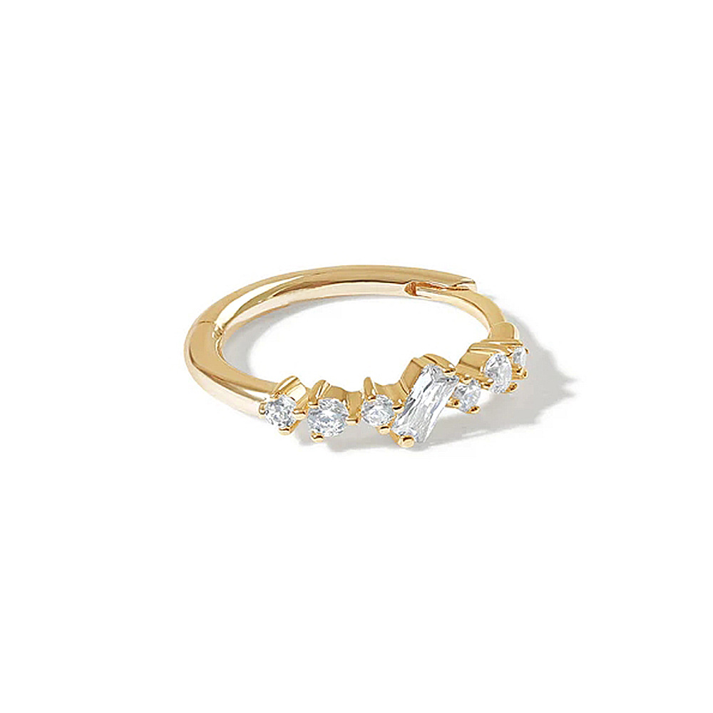 3g Weight Zircon Inlay Material Hoop Earrings Classification 1 Piece Quantity Casual Occasion 925 Sterling Silver Material Circle Pattern Women'S Gender Plating, Inlay Design Fashion Style 1 Piece 925 Sterling Silver Zircon Circle Hoop Earrings 9