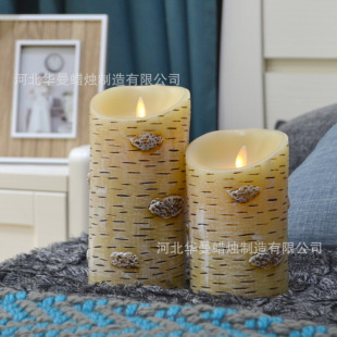 Tree Bark Swing Remote Control Simulation Led Electronic Candle Romantic Wedding Birthday Wedding Decoration Proposal Creative Light