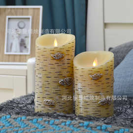 树皮摇摆遥控仿真LED电子蜡烛浪漫婚礼生日婚礼装饰求婚创意灯