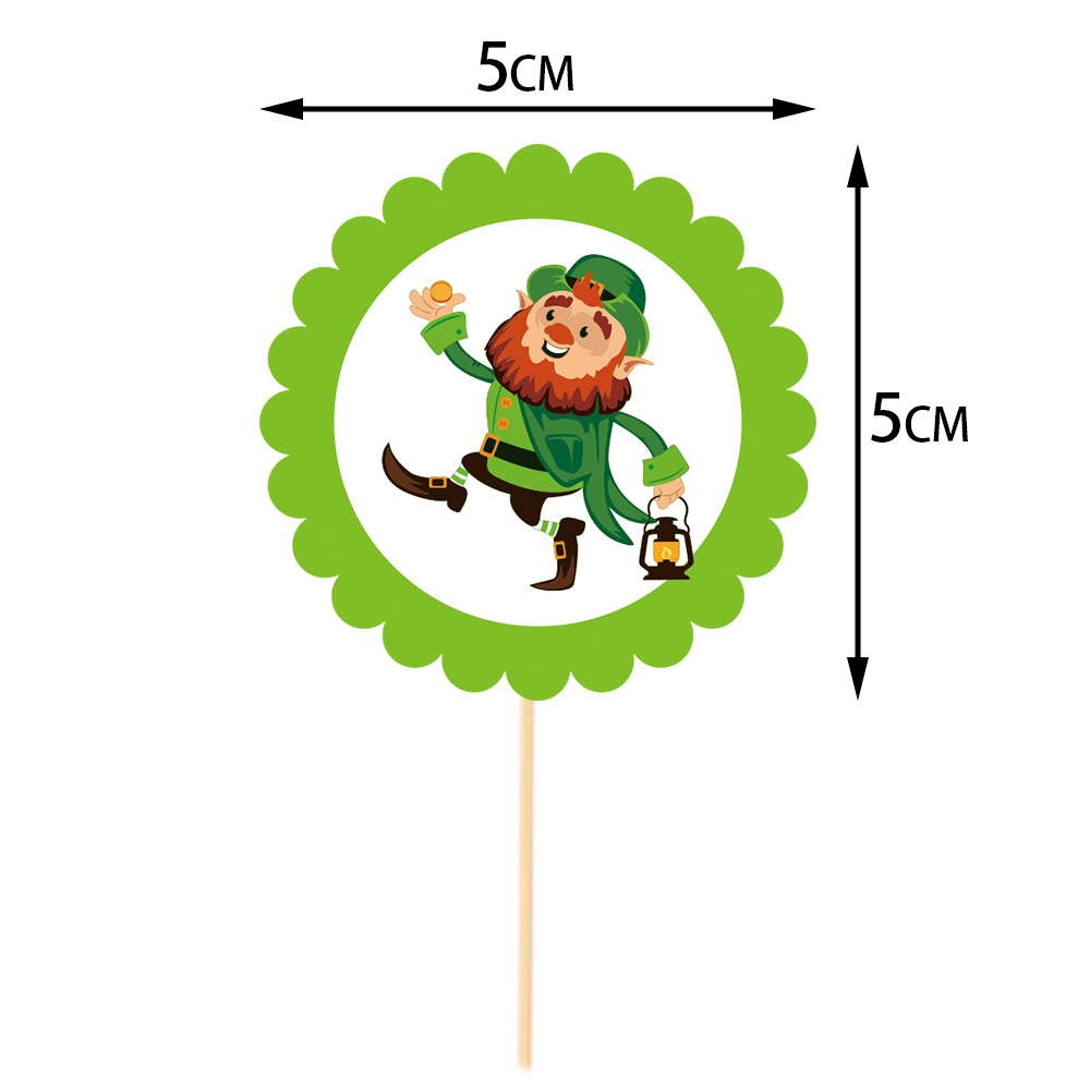 2024 nuevo día de San Patricio fiesta decoración pastel plug-in irlandés cerveza Festival decoración de la torta