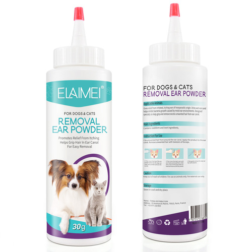 ELAIMEI painless ear hair plucking powder dog pet ear cleaning artifact ear cleaning powder to remove ear hair 30g