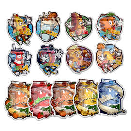 异形3.5g铝箔卡通密封烟草袋防儿童拉链烟叶自立袋休闲零食包装袋