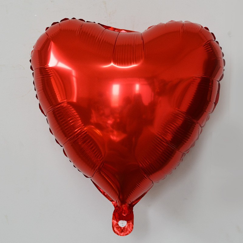 Película de aluminio en forma de corazón de 18 pulgadas tablero de luz monocromo amor globo cumpleaños boda graduación fiesta atmósfera decoración globo