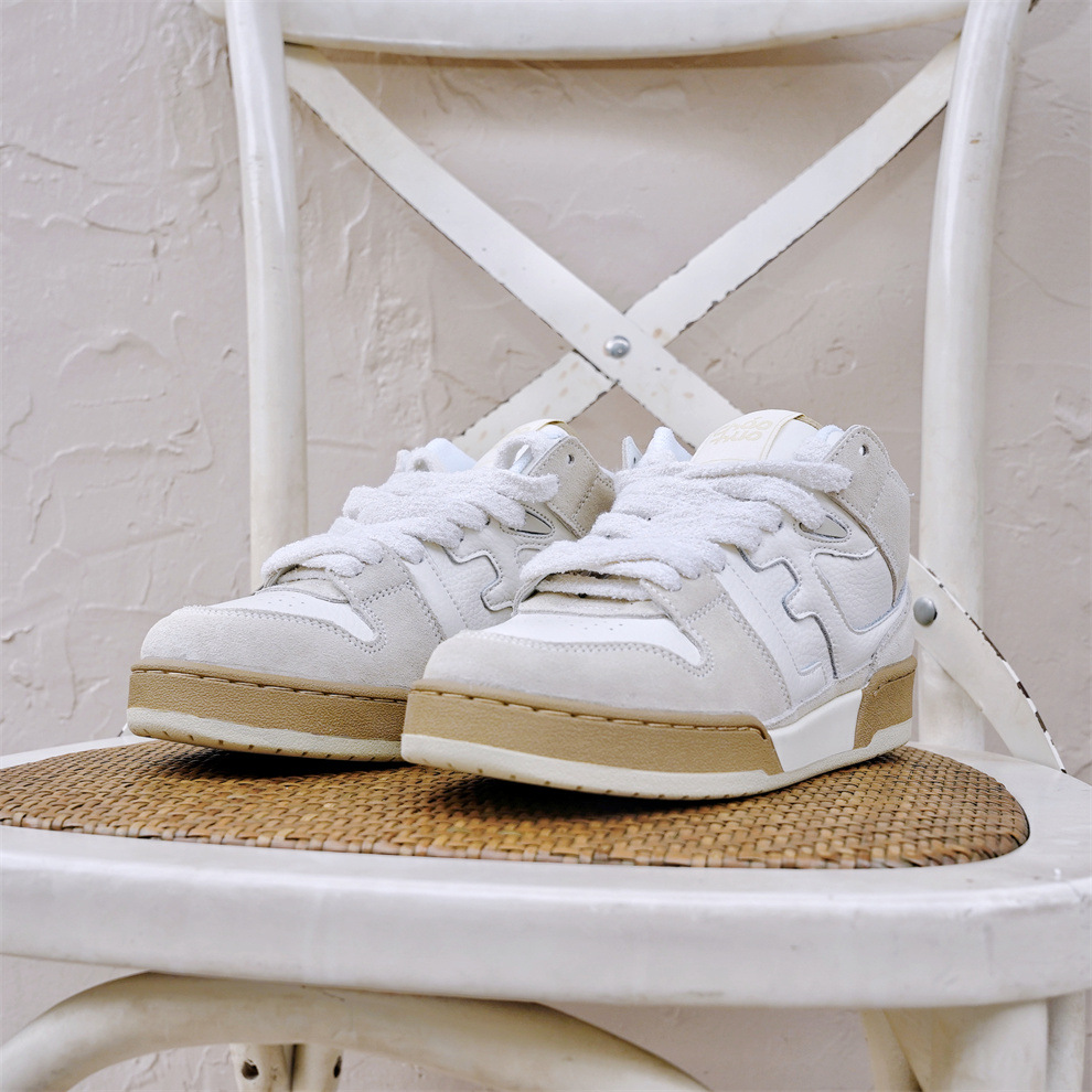 Giày sneaker nam cổ cao phong cách đơn giản dễ phối — Giày thể thao FF cổ cao màu be chi tiết 18