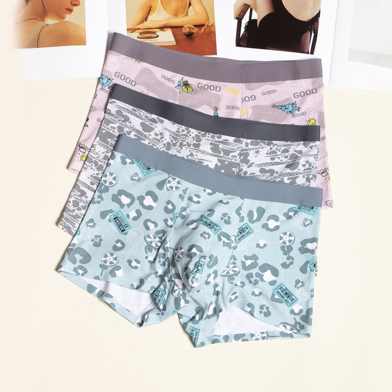 Antibacterial Men's Underwear Modal Seamless Multi-Print Mid-Waist Boxer Briefs Special Price Shorts Breathable in Stock Wholesale
