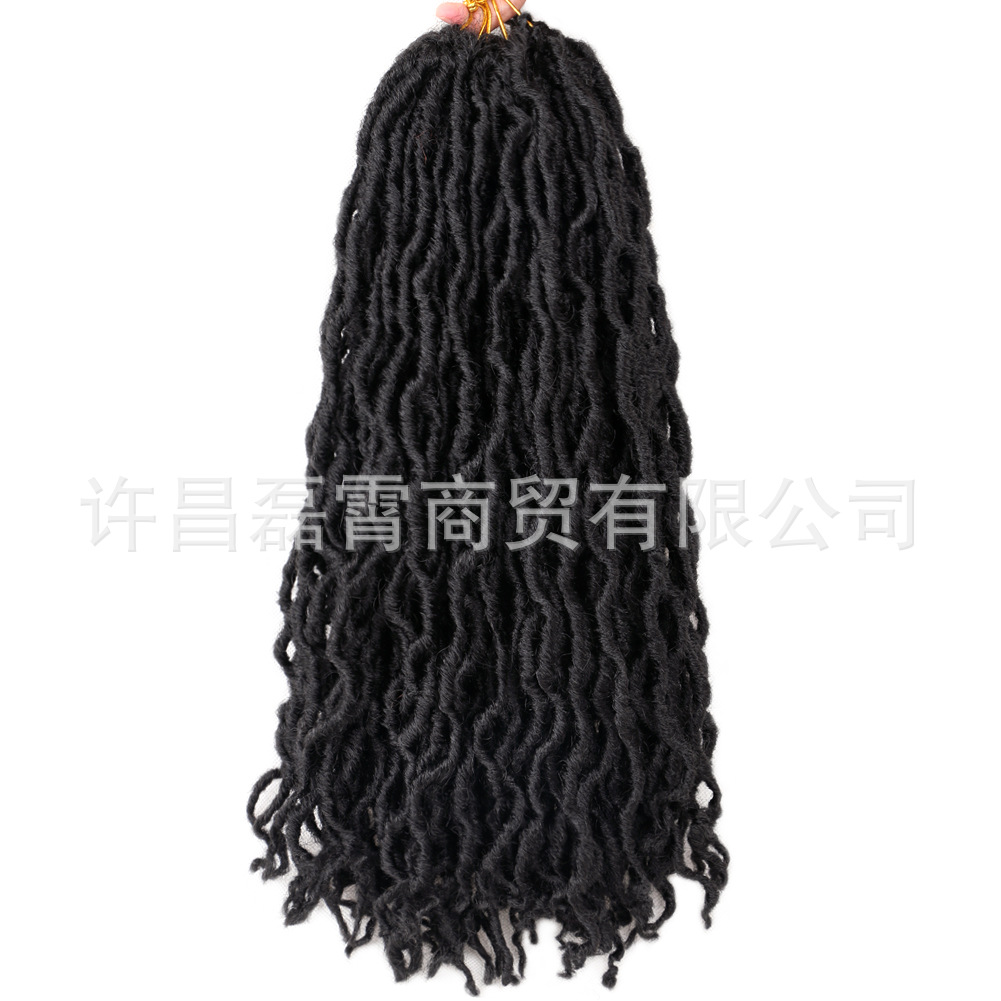 Negro caliente gitanos locs 18inch100g 24 pelucas gitanas fibra química ganchillo fabricantes al por mayor