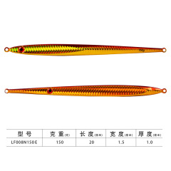 松瑞漁具 深海船釣七彩金屬沉底假餌150G鉛魚20cm鐵板6色LF008