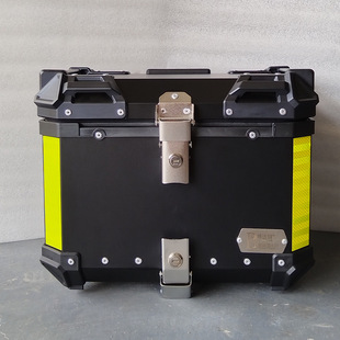 Motorcycle Tail Box Aluminum Alloy Black Rear Tail Three-Box Motorcycle Backup Storage Box Tool Box Modified Rear Box