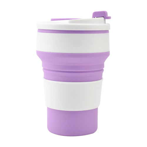 Silicone folding water cup portable travel sports cup outdoor camping portable folding coffee cup accompanying water cup