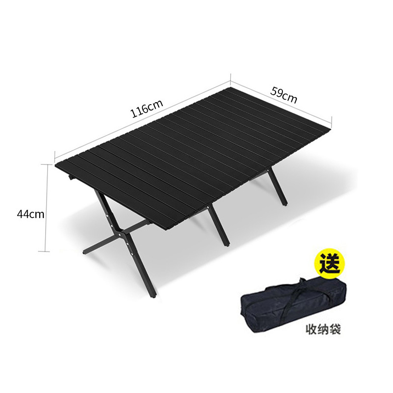 Large carbon steel folding table (120cm long)