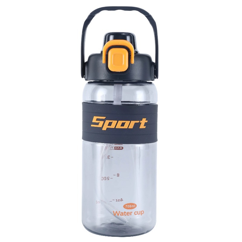 Botella deportiva transfronteriza taza de plástico nueva taza deportiva multicapacidad 700ml 1000ml taza de agua con mango image 5
