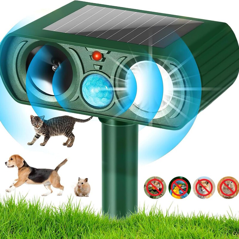 屋外ソーラー式ネズミ撃退器 赤外線誘導猫犬撃退器 超音波鳥撃退器 動物撃退器|undefined